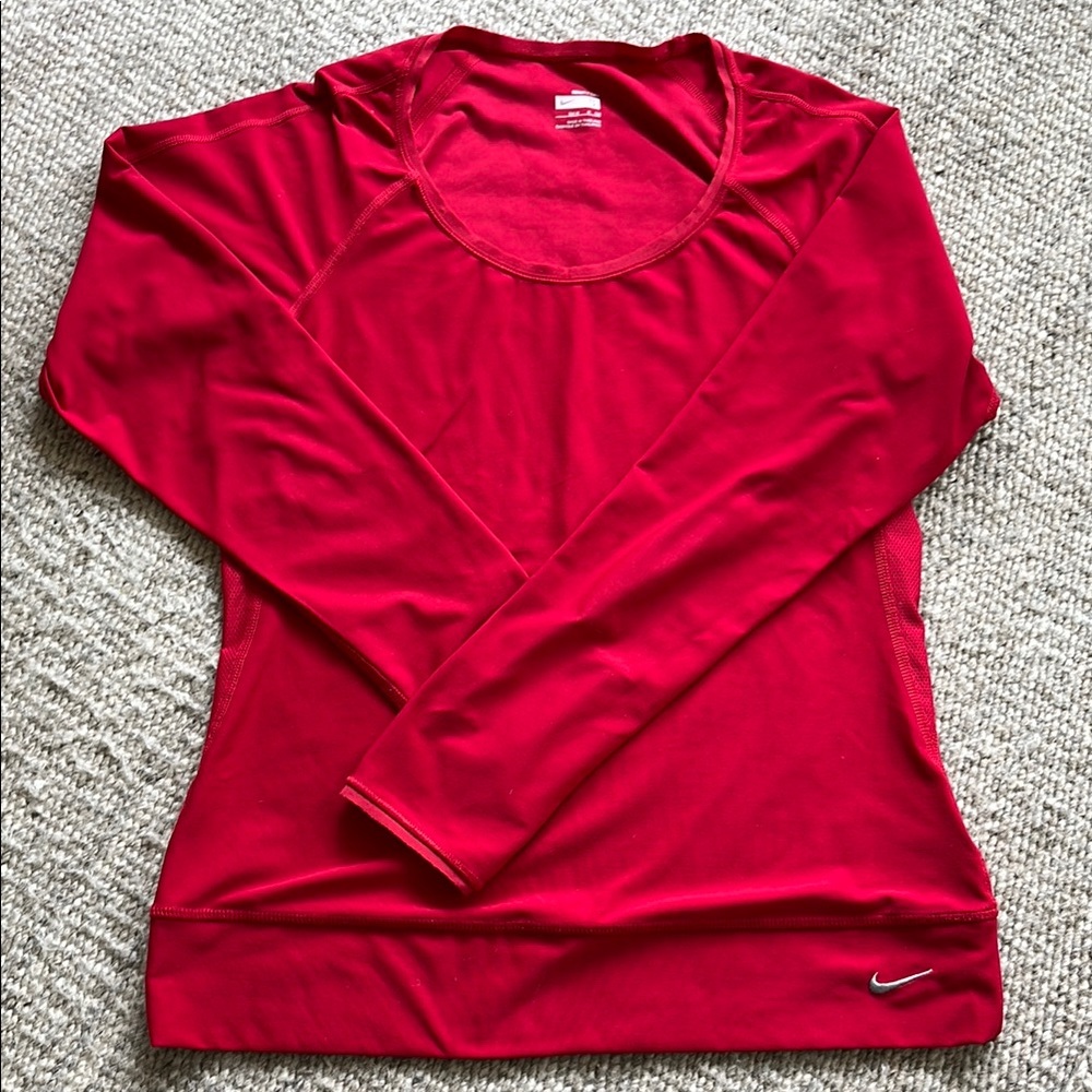 Nike Women's Red Long Sleeve Top